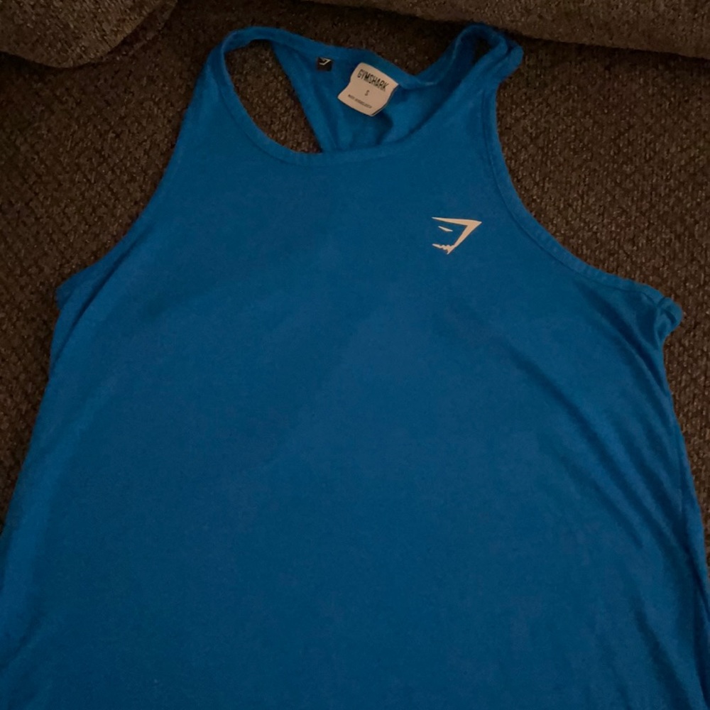 Blue gymshark tank sized Small